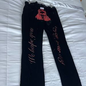 Vintage Goth Black Velvet Pants